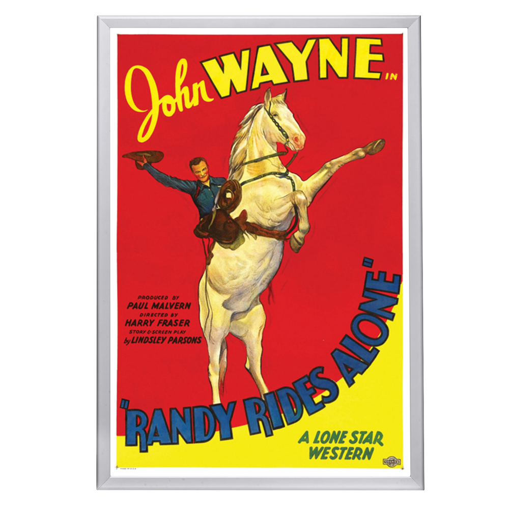 "Randy Rides Alone" (1934) Framed Movie Poster