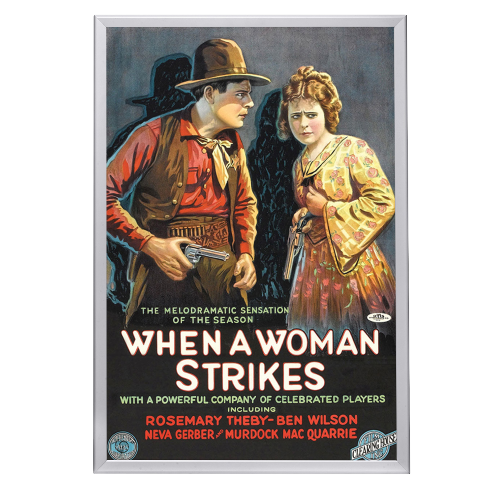 "When A Woman Strikes" (1919) Framed Movie Poster