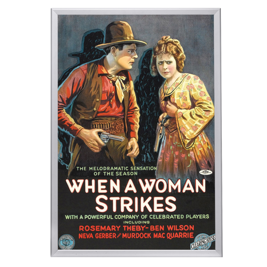 "When A Woman Strikes" (1919) Framed Movie Poster