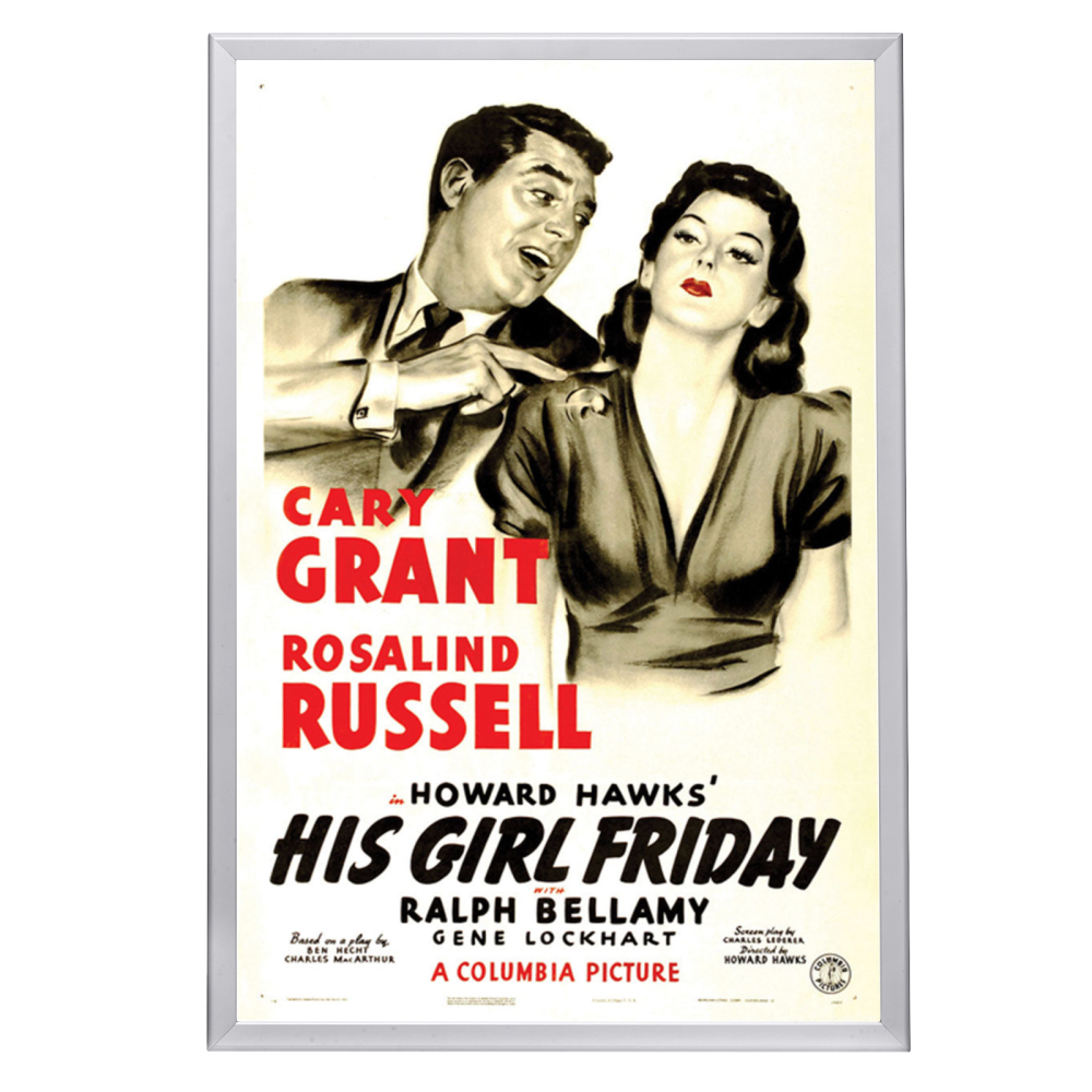 "His Girl Friday" (1940) Framed Movie Poster