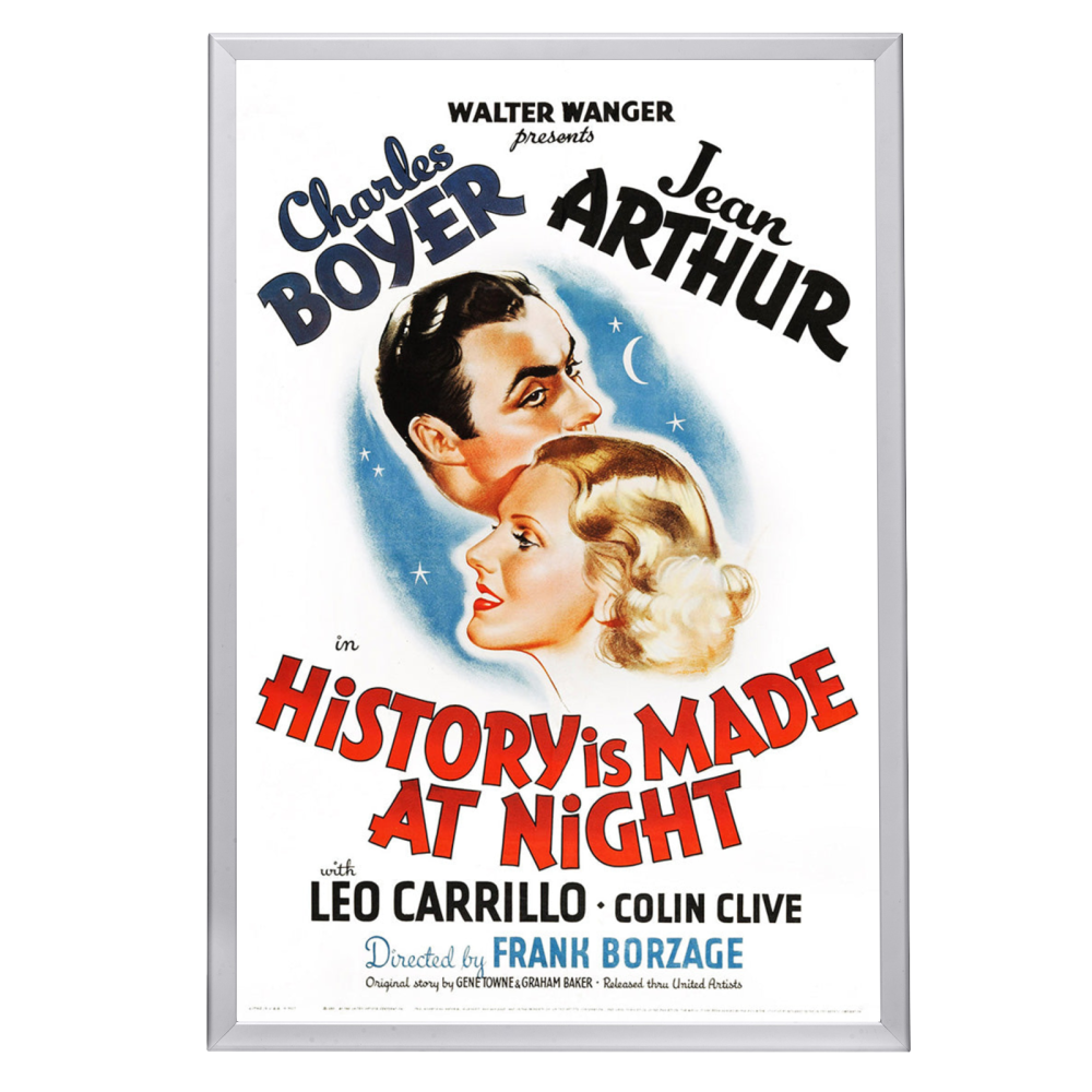 "History Is Made At Night" (1937) Framed Movie Poster