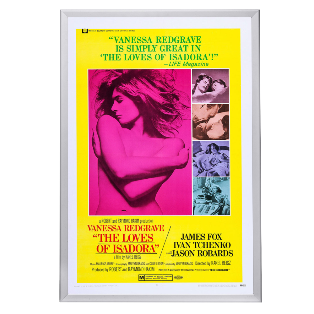 "Isadora" (1968) Framed Movie Poster