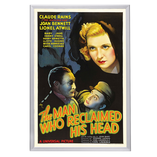 "Man Who Reclaimed His Head" (1934) Framed Movie Poster