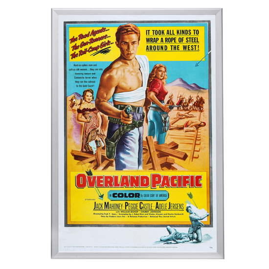 "Overland Pacific" (1954) Framed Movie Poster