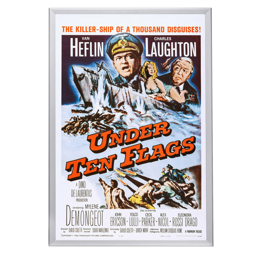 "Under Ten Flags" (1960) Framed Movie Poster