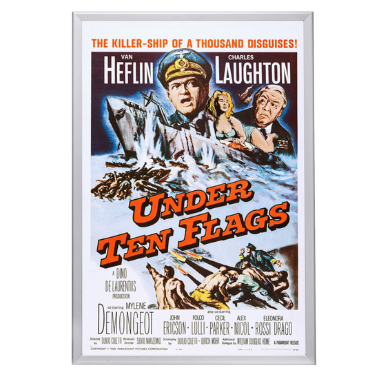 "Under Ten Flags" (1960) Framed Movie Poster