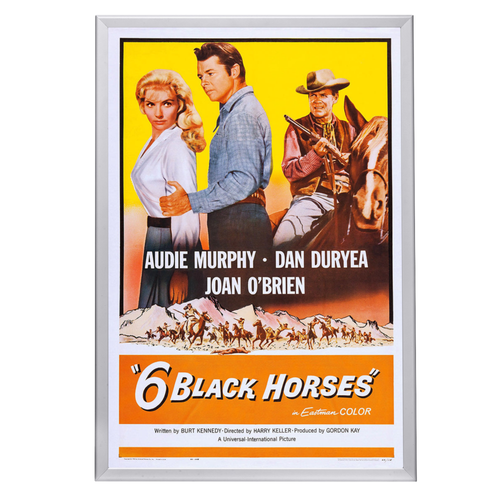 "Six Black Horses" (1962) Framed Movie Poster