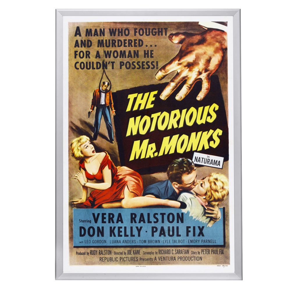 "Notorious Mr. Monks" (1958) Framed Movie Poster