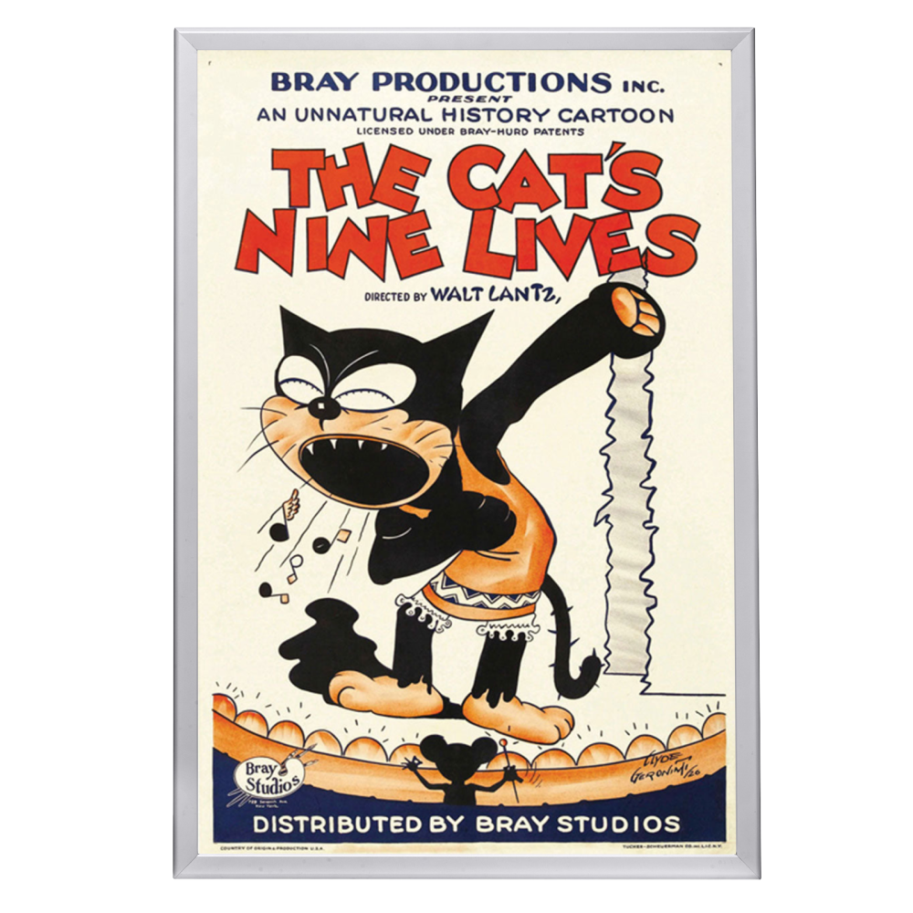 "Cat's Nine Lives" (1926) Framed Movie Poster