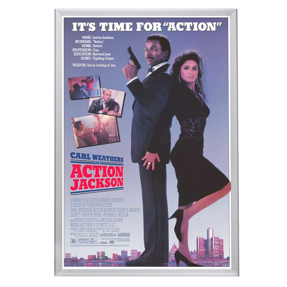 "Action Jackson" (1988) Framed Movie Poster