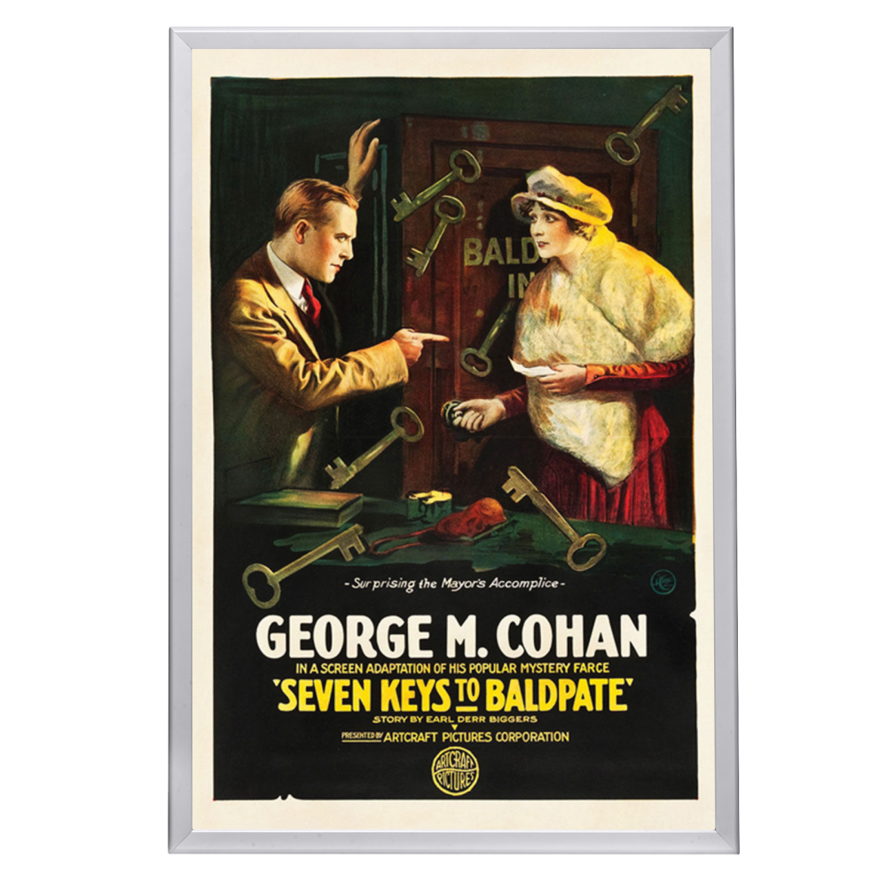 "Seven Keys To Baldpate" (1917) Framed Movie Poster