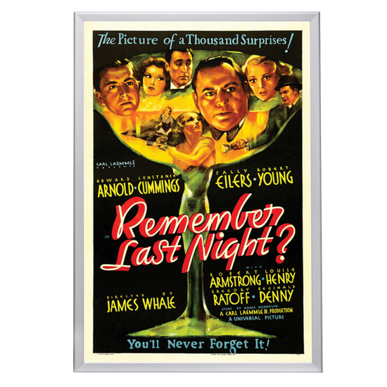 "Remember Last Night" (1935) Framed Movie Poster