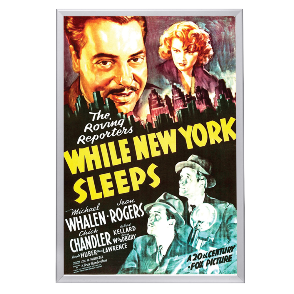 "While New York Sleeps" (1938) Framed Movie Poster