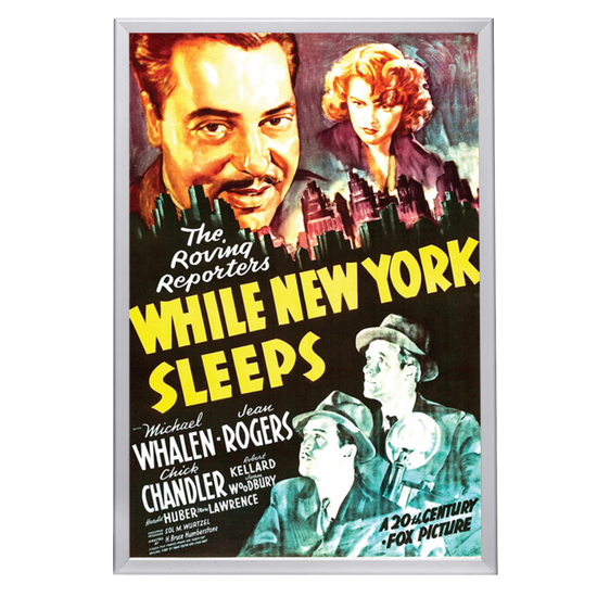 "While New York Sleeps" (1938) Framed Movie Poster