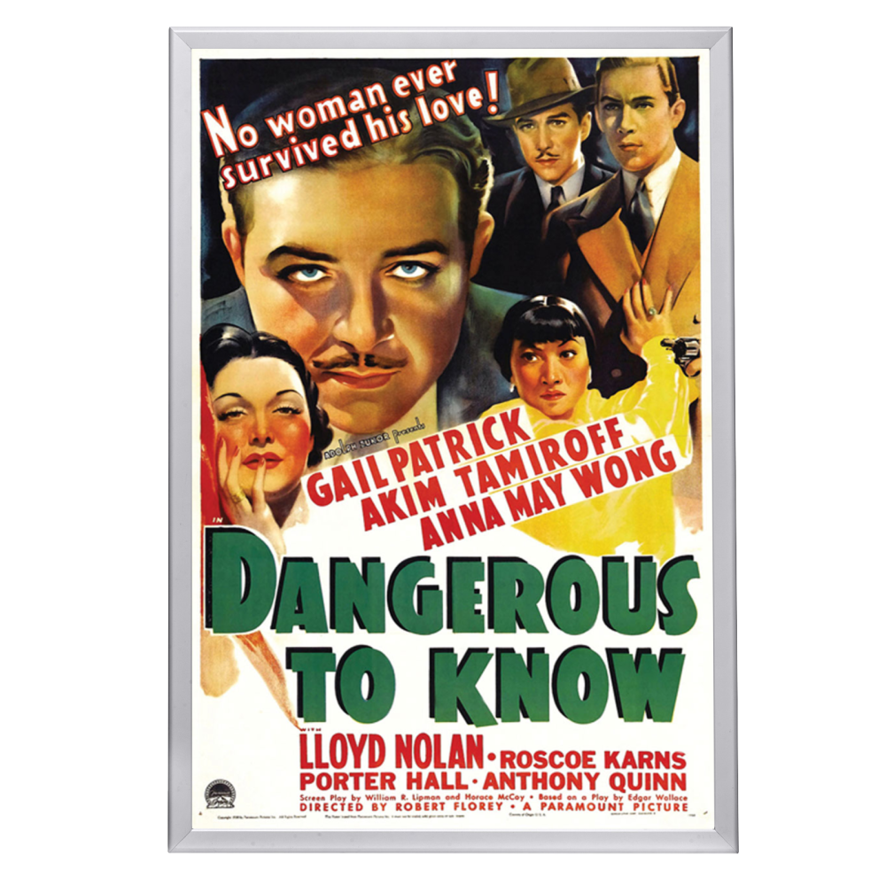 "Dangerous To Know" (1938) Framed Movie Poster