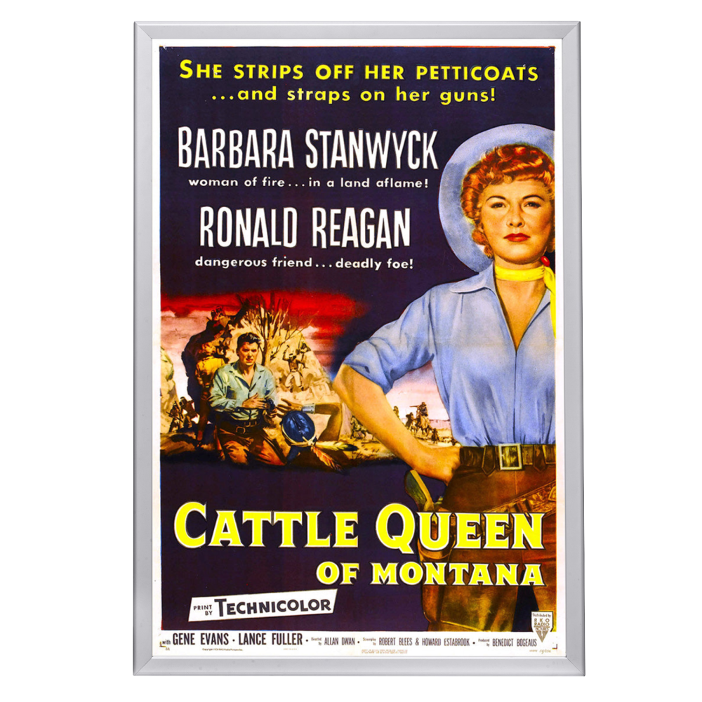 "Cattle Queen Of Montana" (1954) Framed Movie Poster