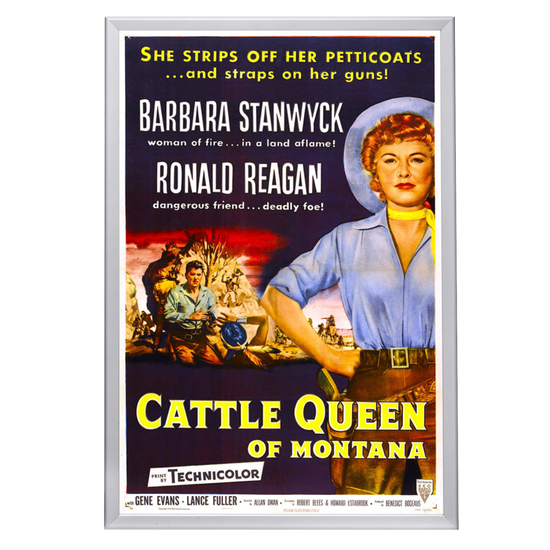 "Cattle Queen Of Montana" (1954) Framed Movie Poster