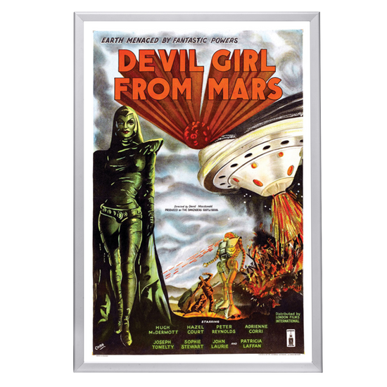 "Devil Girl From Mars" (1954) Framed Movie Poster