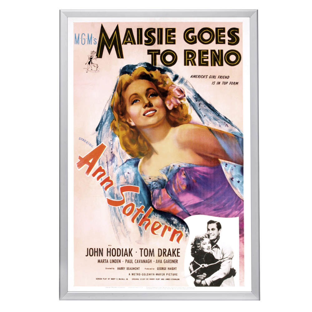 "Maisie Goes To Reno" (1944) Framed Movie Poster