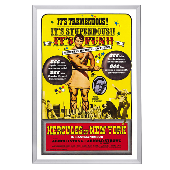 "Hercules In New York" (1970) Framed Movie Poster