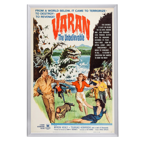 "Varan The Unbelievable" (1962) Framed Movie Poster