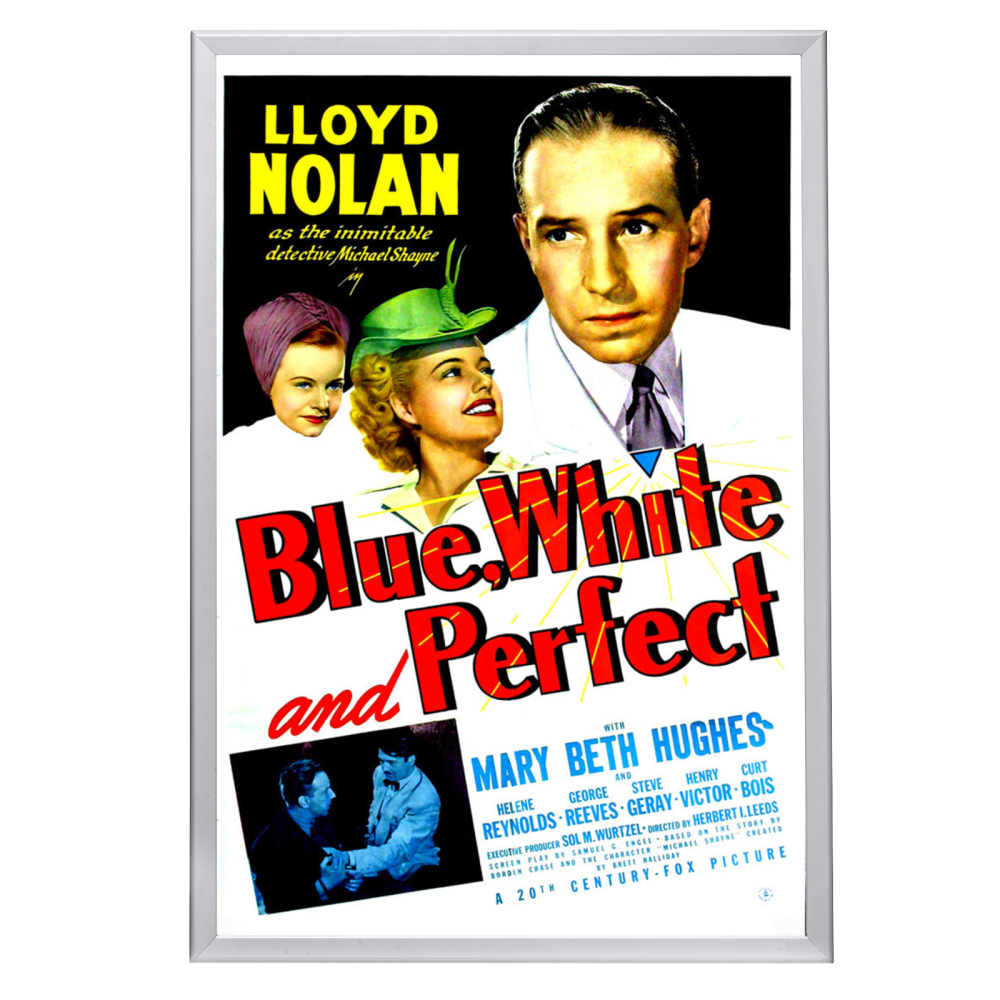 "Blue, White And Perfect" (1942) Framed Movie Poster