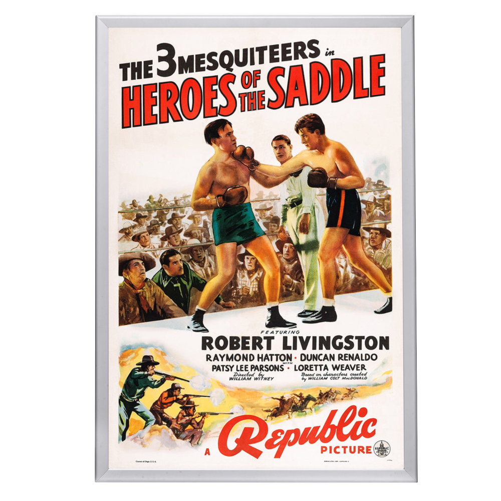 "Heroes Of The Saddle" (1940) Framed Movie Poster