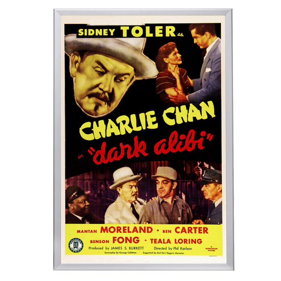 "Charlie Chan in Dark Alibi" (1946) Framed Movie Poster