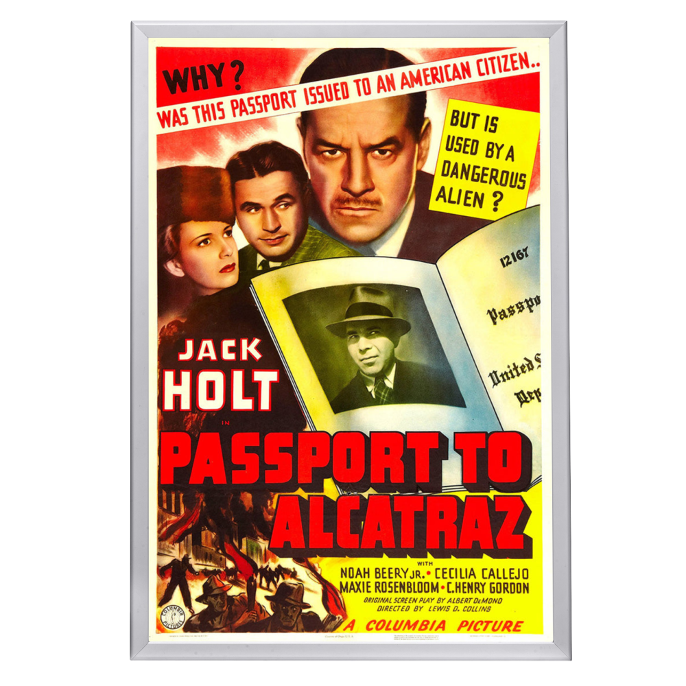 "Passport To Alcatraz" (1940) Framed Movie Poster