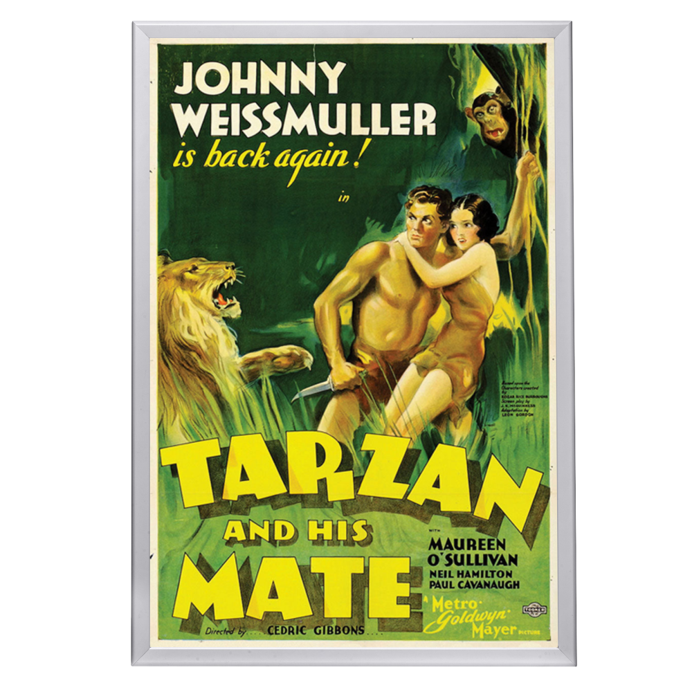 "Tarzan And His Mate" (1934) Framed Movie Poster