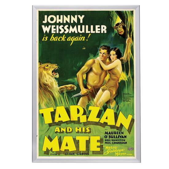 "Tarzan And His Mate" (1934) Framed Movie Poster