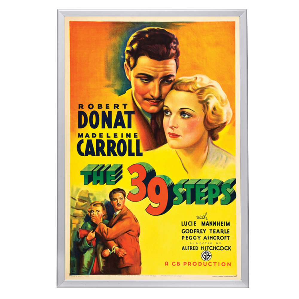 "39 Steps" (1935) Framed Movie Poster