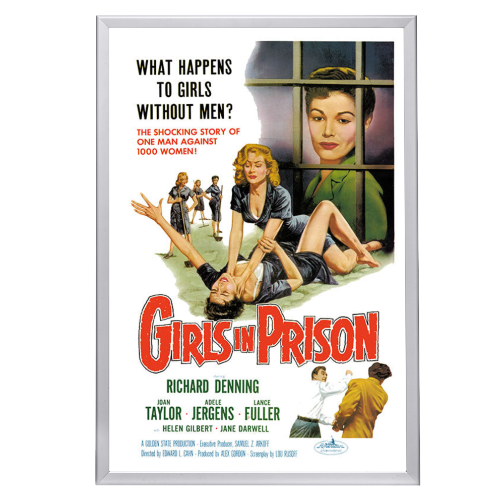 Load image into Gallery viewer, &amp;quot;Girls in Prison&amp;quot; (1956) Framed Movie Poster
