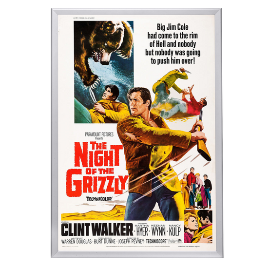 "Night Of The Grizzly" (1966) Framed Movie Poster