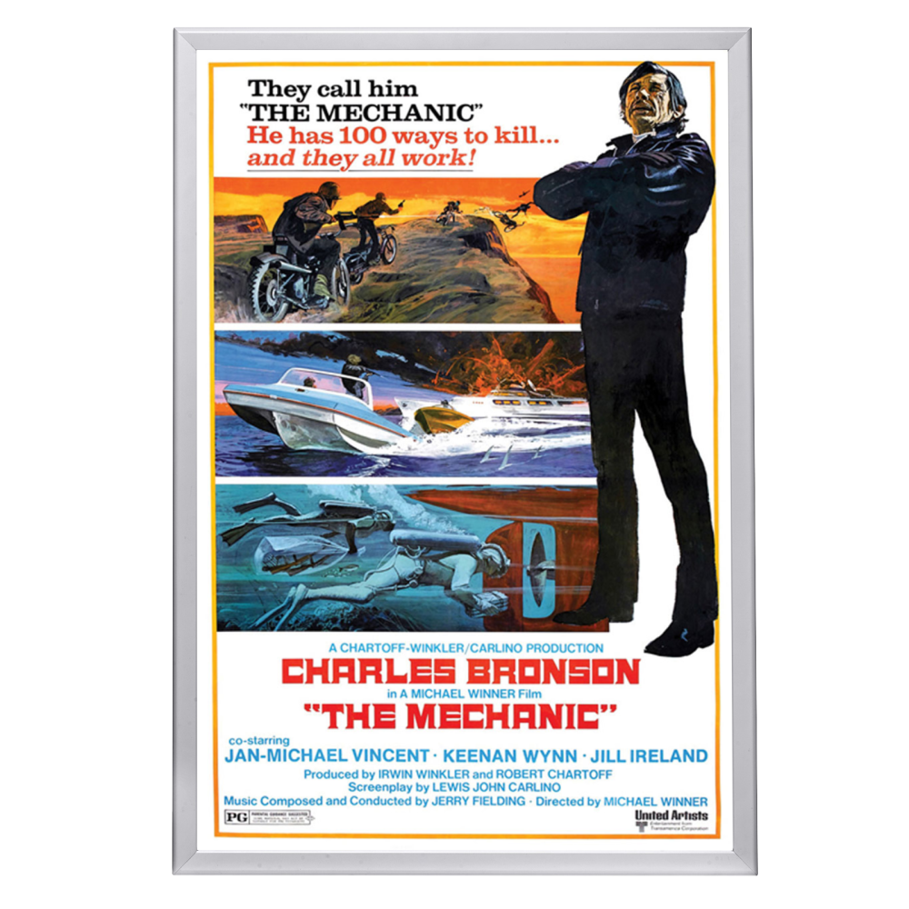 "Mechanic" (1972) Framed Movie Poster