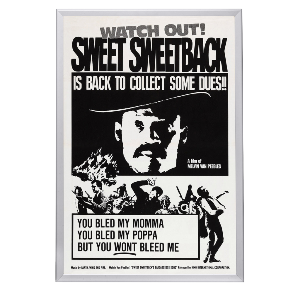 "Sweet Sweetback's Baadasssss Song" (1971) Framed Movie Poster