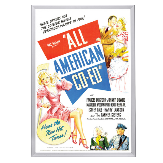 "All American Co-Ed" (1941) Framed Movie Poster