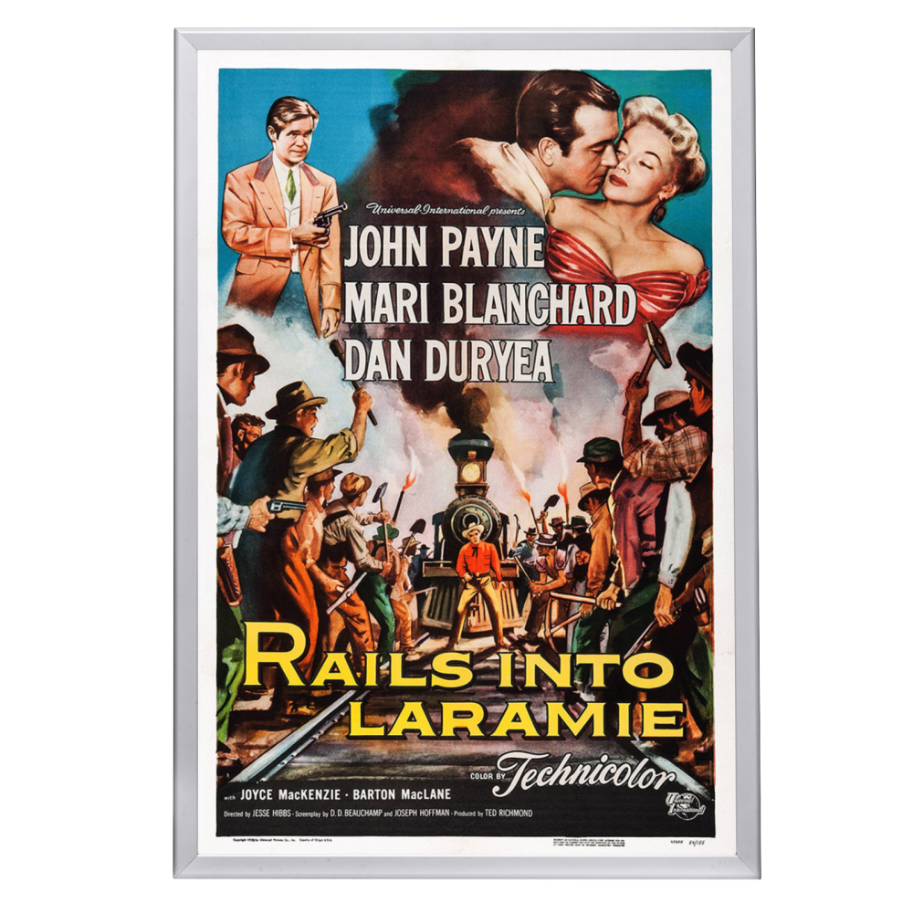 "Rails Into Laramie" (1954) Framed Movie Poster