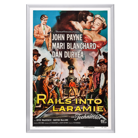 "Rails Into Laramie" (1954) Framed Movie Poster