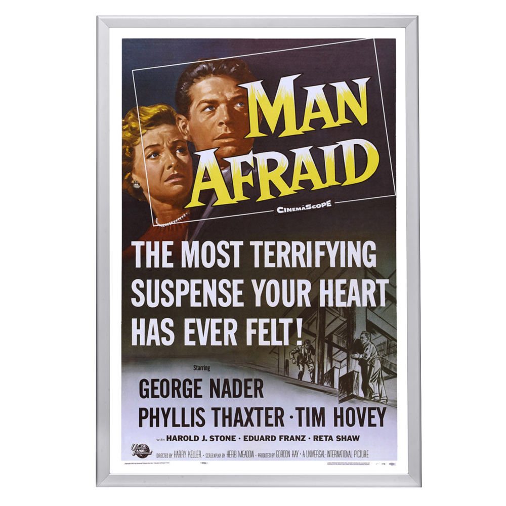 "Man Afraid" (1957) Framed Movie Poster