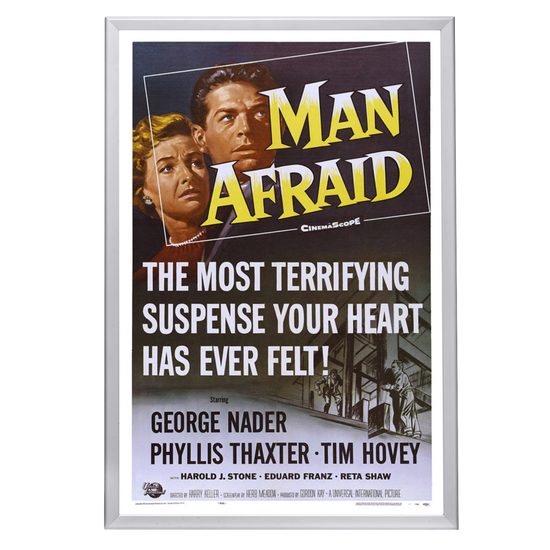 "Man Afraid" (1957) Framed Movie Poster