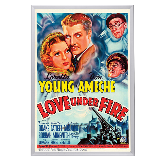 "Love Under Fire" (1937) Framed Movie Poster