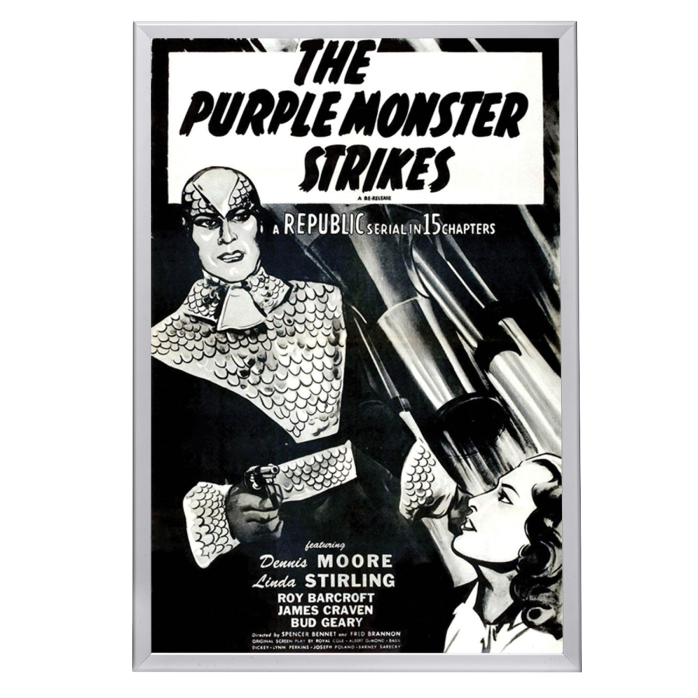 "Purple Monster Strikes" (1945) Framed Movie Poster