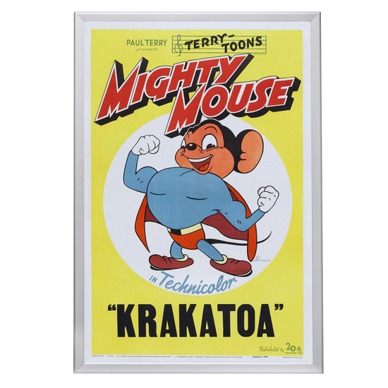 "Mighty Mouse In Krakatoa" (1945) Framed Movie Poster