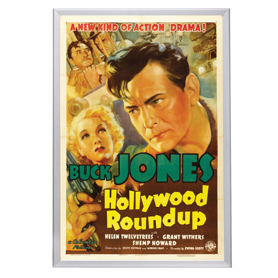 "Hollywood Roundup" (1937) Framed Movie Poster