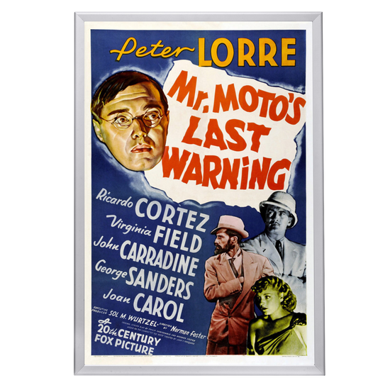 "Mr. Moto's Last Warning" (1939) Framed Movie Poster