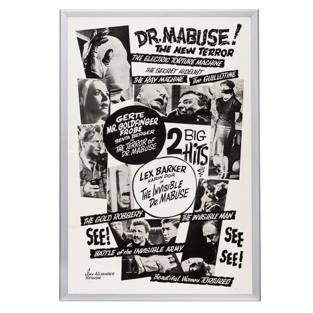 "Terror Of Dr. Mabuse" (1962) Framed Movie Poster