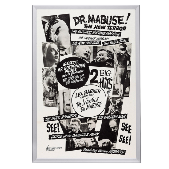 "Terror Of Dr. Mabuse" (1962) Framed Movie Poster