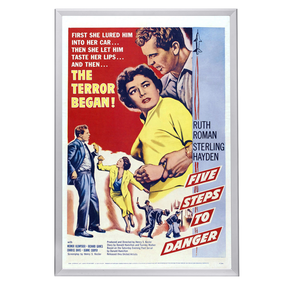 "5 Steps To Danger" (1957) Framed Movie Poster