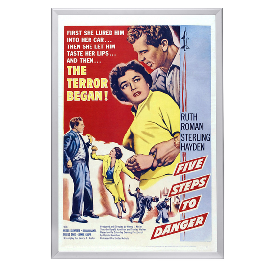 "5 Steps To Danger" (1957) Framed Movie Poster